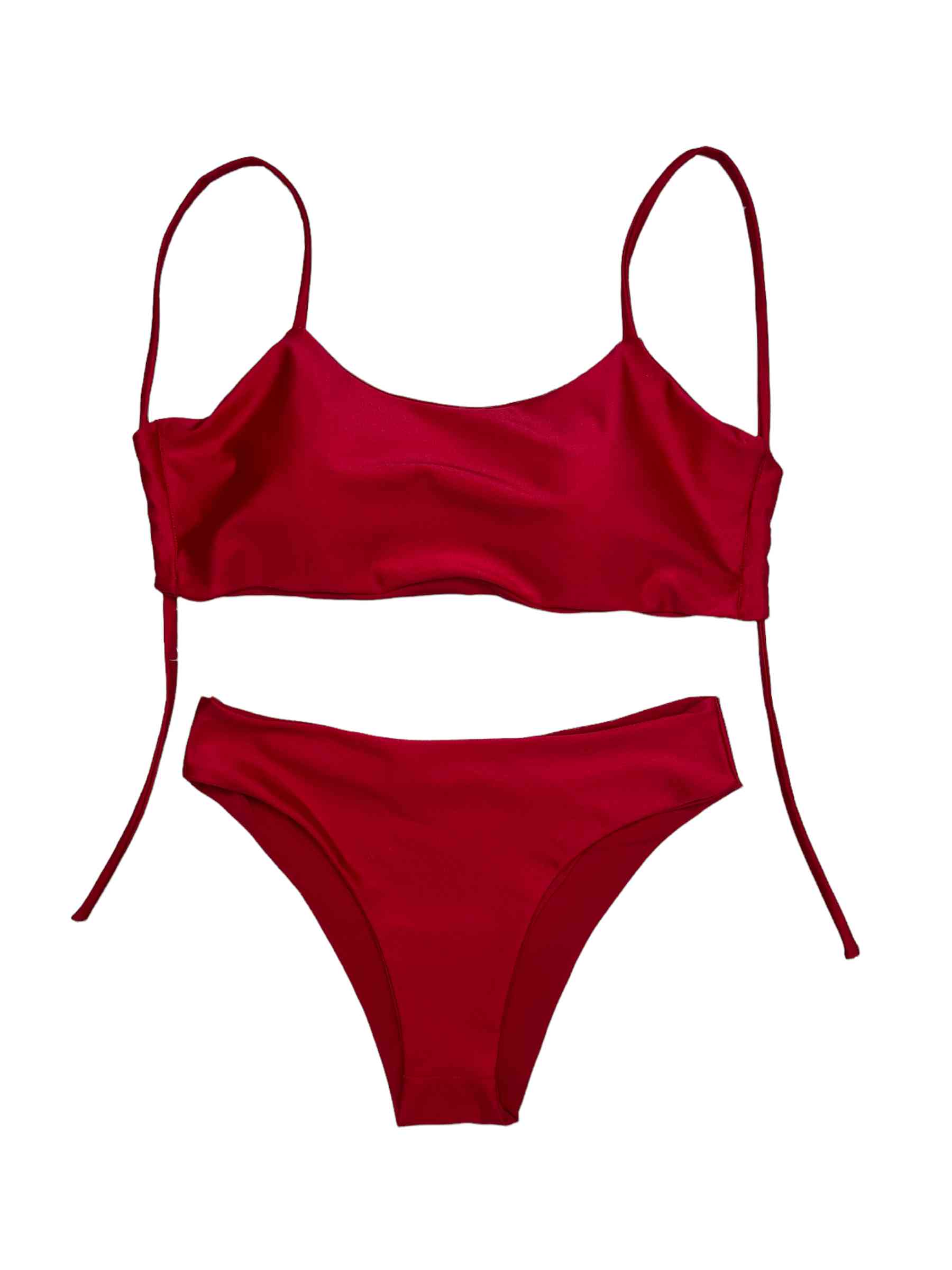 Bikini Tiritas Rojo Calzón Tanga