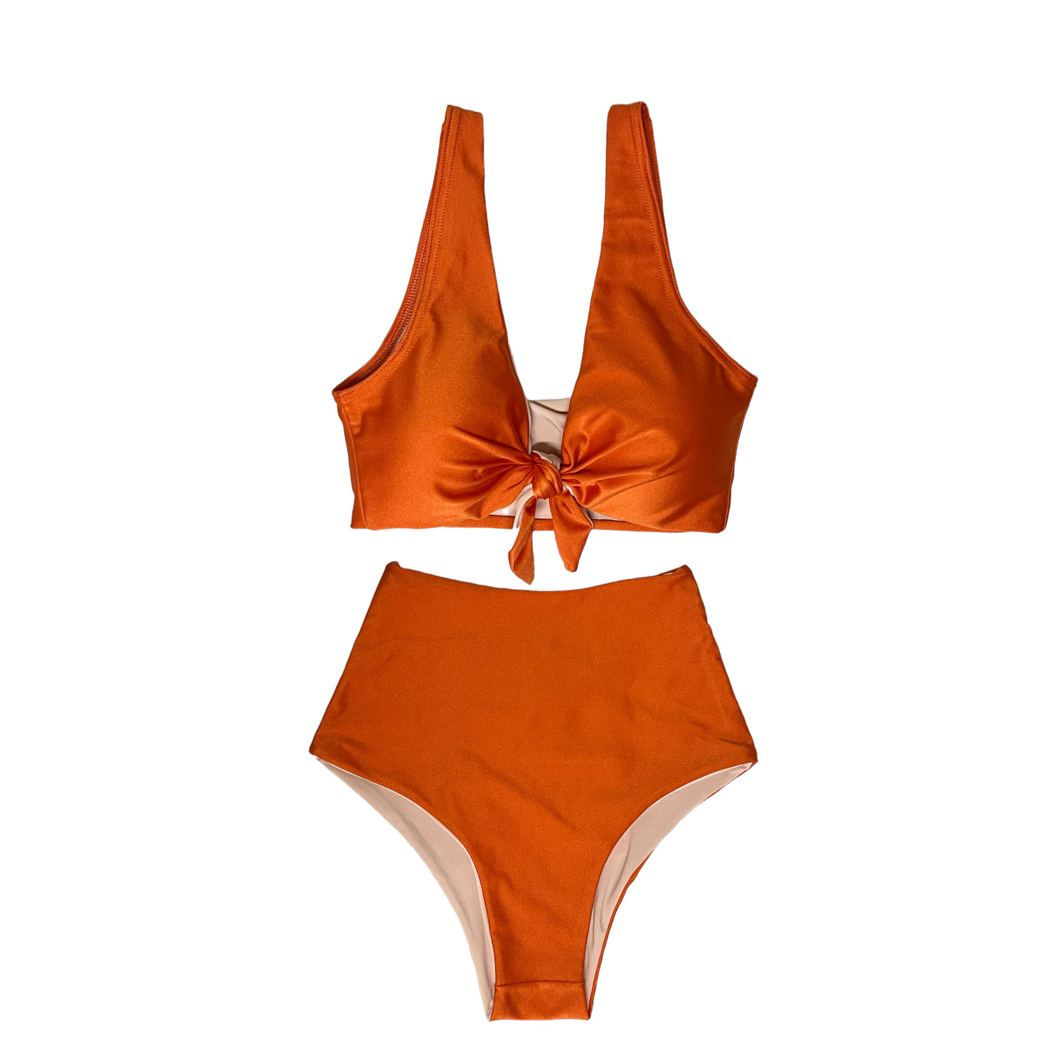 Bikini Amarre Naranja Calzón Vintage 
