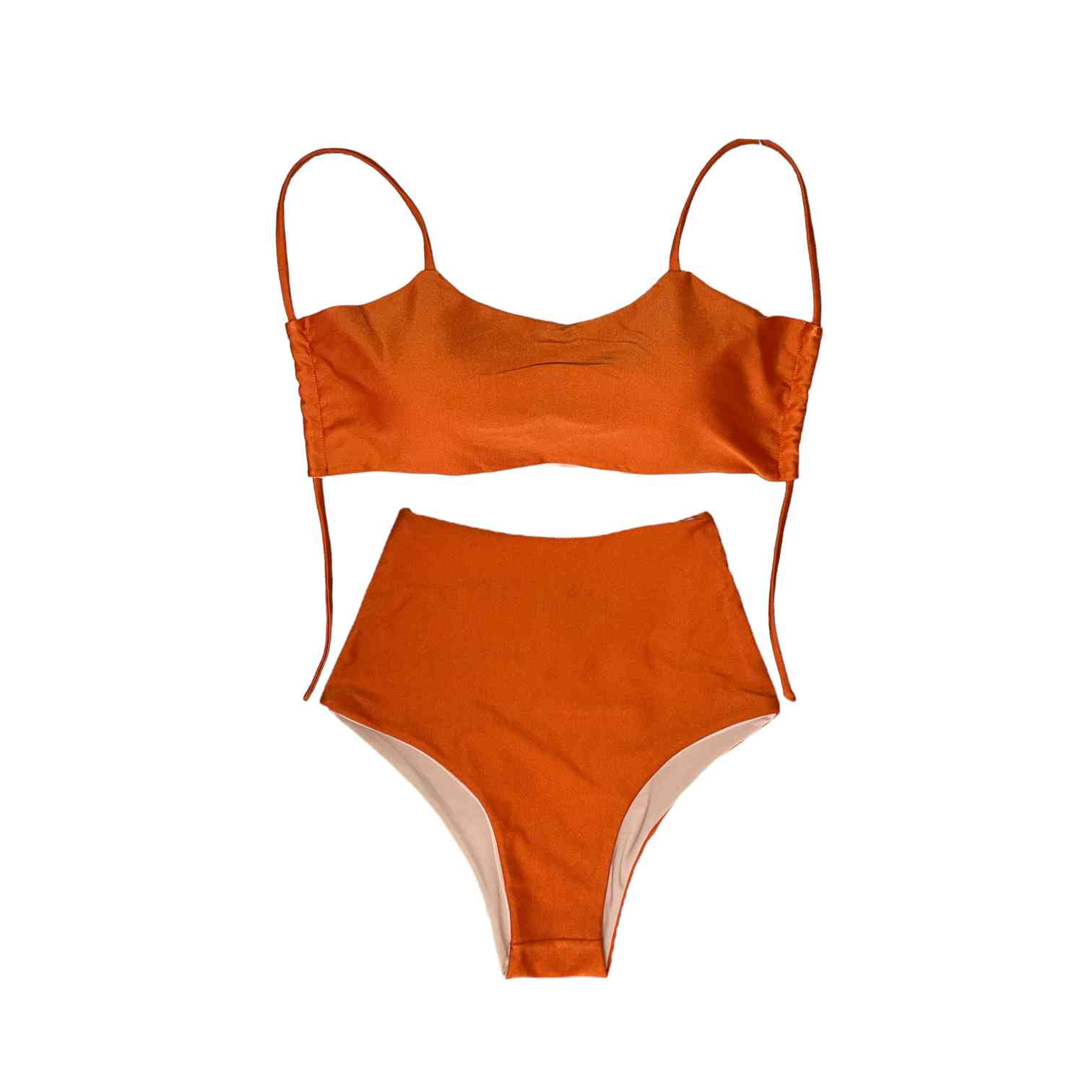 Bikini Tiritas Naranja Calzón Vintage 